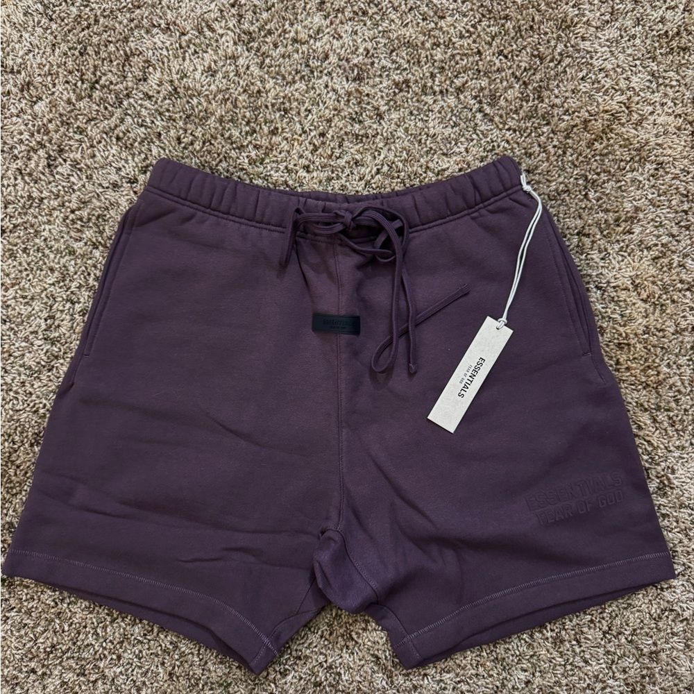 Essentials Men's Plum Deep Purple Athletic Shorts